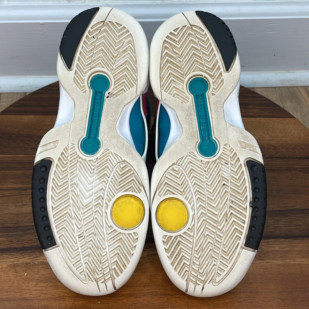 adidas Multicolor High-Top Athletic Sneakers — Pink, Teal, Yellow - Picture 16 of 16